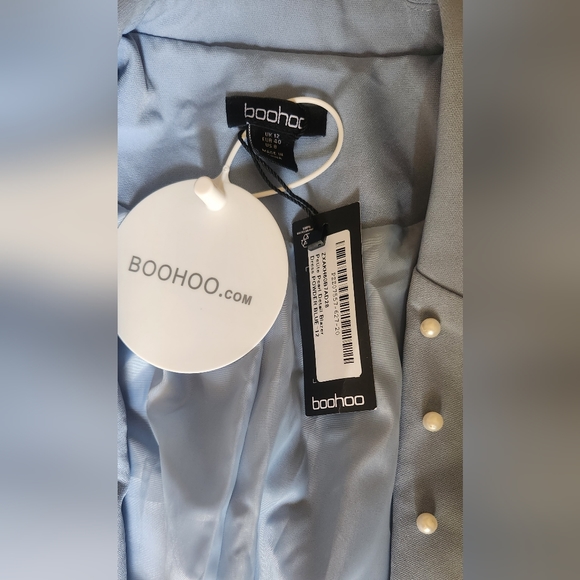 Blue Blazer Dress with Pearls - Picture 5 of 5